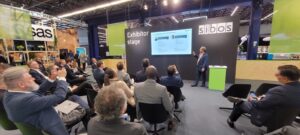 Uppili Srinivasan at the Sibos Exhibitor Stage
